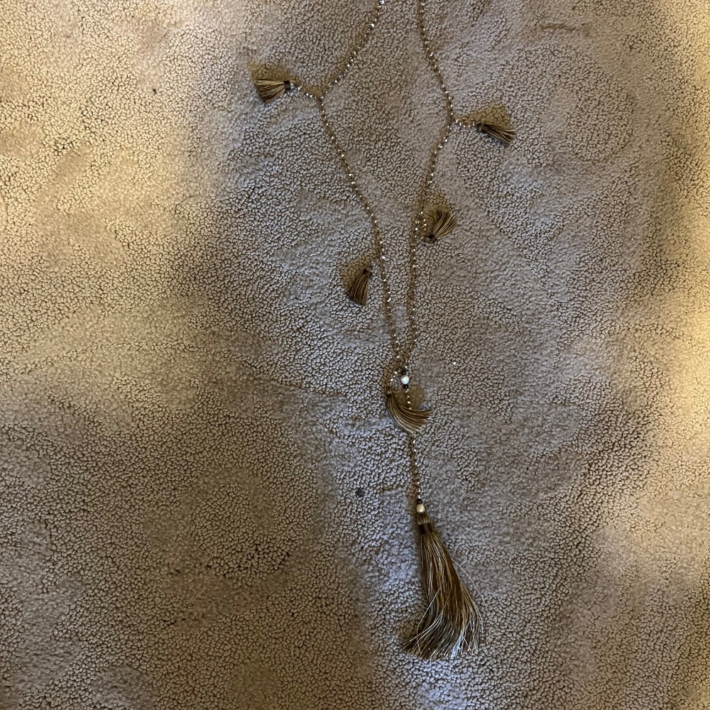 Tassel necklace.